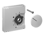 Alre JZ-001.020 Cover set for room thermostat RTBSU / FTR, 50×50, traffic/studio white (RAL9016), gloss