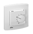 Alre RTBSU-401.000#21 Room thermostat, flush-mounted, 230V AC, NC contact, alre frame, cover 50x50mm, pure white, gloss
