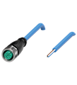 Pepperl+Fuchs V1-G-N4-25M-PVC Female cordset single-ended M12 straight A-coded, 4-pin, PVC cable blue, NAMUR