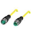 Pepperl+Fuchs V1-G-YE2M-PVC-U-V1-G Cordset M12 socket straight to M12 plug straight A-coded, 4-pin, PVC cable yellow, UL approved