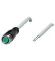 Pepperl+Fuchs V1-GV4A-2M-PVC Female cordset single-ended M12 straight stainless steel 14404, A-coded, 4-pin, PVC cable grey