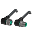 Pepperl+Fuchs V1-W-BK30M-PUR-U5/ABG-V1-W Cordset M12 socket angled to M12 plug angled A-coded, 4-pin, PUR cable black, shielded, UL-approved