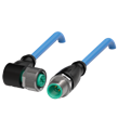 Pepperl+Fuchs V1-W-N-10M-PUR-V1-G Cordset M12 socket angled to M12 plug straight A-coded, 2-pin, PUR cable blue, NAMUR