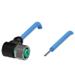 Pepperl+Fuchs V1-W-N-20M-PUR Female cordset single-ended M12 angled A-coded, 2-pin, PUR cable blue, NAMUR