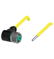 Pepperl+Fuchs V1-W-YE5M-PVC-U Female cordset single-ended M12 angled A-coded, 4-pin, PVC cable yellow, UL approved