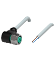 Pepperl+Fuchs V1-WV4A-2M-PVC Female cordset single-ended M12 angled stainless steel 14404, A-coded, 4-pin, PVC cable grey