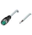 Pepperl+Fuchs V15-G-7M-PUR-ABG5 Female cordset single-ended M12 straight A-coded 5-pin, shield on pin 5, PUR cable grey, shielded