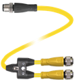 Pepperl+Fuchs V15-G-S-10M-T-03M-PUR-A-V1-C1 Y-splitter cordset for transmission channel C1