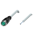 Pepperl+Fuchs V15-GV4A-30M-PUR Female cordset single-ended M12 straight stainless steel 14404, A-coded, 5-pin, PUR cable grey