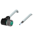 Pepperl+Fuchs V15-W-2M-PUR-ABG Female cordset single-ended M12 angled A-coded, 5-pin, PUR cable grey, shielded