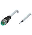 Pepperl+Fuchs V15S-G-5M-PUR-ABG Male cordset single-ended M12 straight A-coded, 5-pin, PUR cable grey, shielded