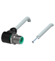 Pepperl+Fuchs V15S-W-20M-PVC Male cordset single-ended M12 angled A-coded, 5-pin, PVC cable grey