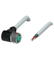 Pepperl+Fuchs V19+90-W-1M-PUR-ABG Female cordset single-ended M12 angled A-coded, 8-pin, PUR cable grey, shielded