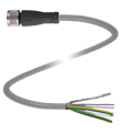 Pepperl+Fuchs V19-G-10M-PVC-TP Female cordset, M12, 8-pin, shielded, PVC cable