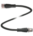 Pepperl+Fuchs V19-G-BK40M-PVC-U-V19-G Cordset M12 socket straight to M12 plug straight A-coded, 8-pin, PVC cable black, UL approved