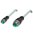 Pepperl+Fuchs V3-GM-1M-PUR-V11-G Cordset M8 socket straight to M12 plug straight A-coded, 3-pin, PUR cable grey