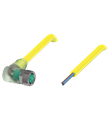 Pepperl+Fuchs V3-WM-E2-YE5M-PVC-U Female cordset single-ended M8 angled A-coded, LED 3-pin, PVC cable yellow, UL approved
