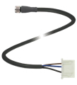 Pepperl+Fuchs V31-GM-0,27M-PUR-YJSTXHP4 Single-ended female cordset, M8 to XHP-4, 3-pin, PUR cable