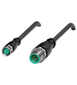 Pepperl+Fuchs V31-GM-BK1M-PVC-U-V1-G Cordset M8 socket straight to M12 plug straight A-coded, 4-pin, PVC cable black, UL approved