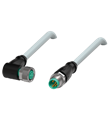 Pepperl+Fuchs V31-WM-2M-PUR-V31-GM Cordset M8 socket angled to M8 plug straight A-coded, 4-pin, PUR cable grey