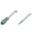 Pepperl+Fuchs V3S-GM-E2-2M-PVC Male cordset single-ended M8 straight A-coded, LED 3-pin, PVC cable grey