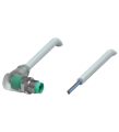 Pepperl+Fuchs V3S-WM-E2-10M-PUR Male cordset single-ended M8 angled A-coded, LED 3-pin, PUR cable grey
