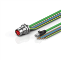 Beckhoff ZK7714-CA00-Axxx B23, ENP cable, PUR, 5 G 40 mm² + (1 x 4 x AWG22), drag chain suitable, key 2 (400 V AC)