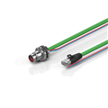 Beckhoff ZK7102-BI00-Axxx B12, ENP cable, PUR, 2 x 075 mm² + (1 x 4 x AWG22), drag chain suitable, key 1 (24 V DC)