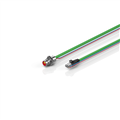 Beckhoff ZK7102-AB00-Axxx B12, ENP cable, PUR, 2 x 075 mm² + (1 x 4 x AWG22), drag chain suitable, key 1 (24 V DC)
