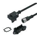 IFM FC connector, M12, V2A, 1m AS-Interface yassı kablo için vampir dişli soket